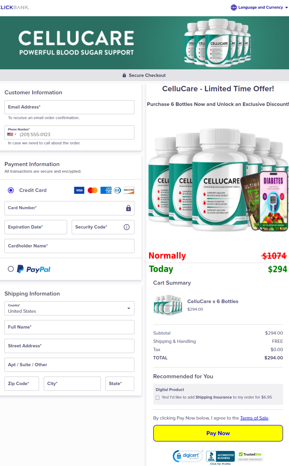 CelluCare-Secure-Checkout